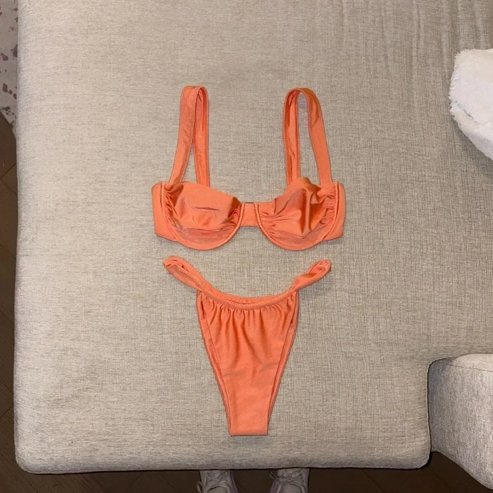 Belle the Label XL/L Bikini Set Oracle Top Bare Bottom Free People Camelia NEW